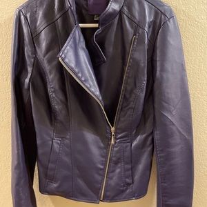 Forever 21 Faux Leather Purple Jacket